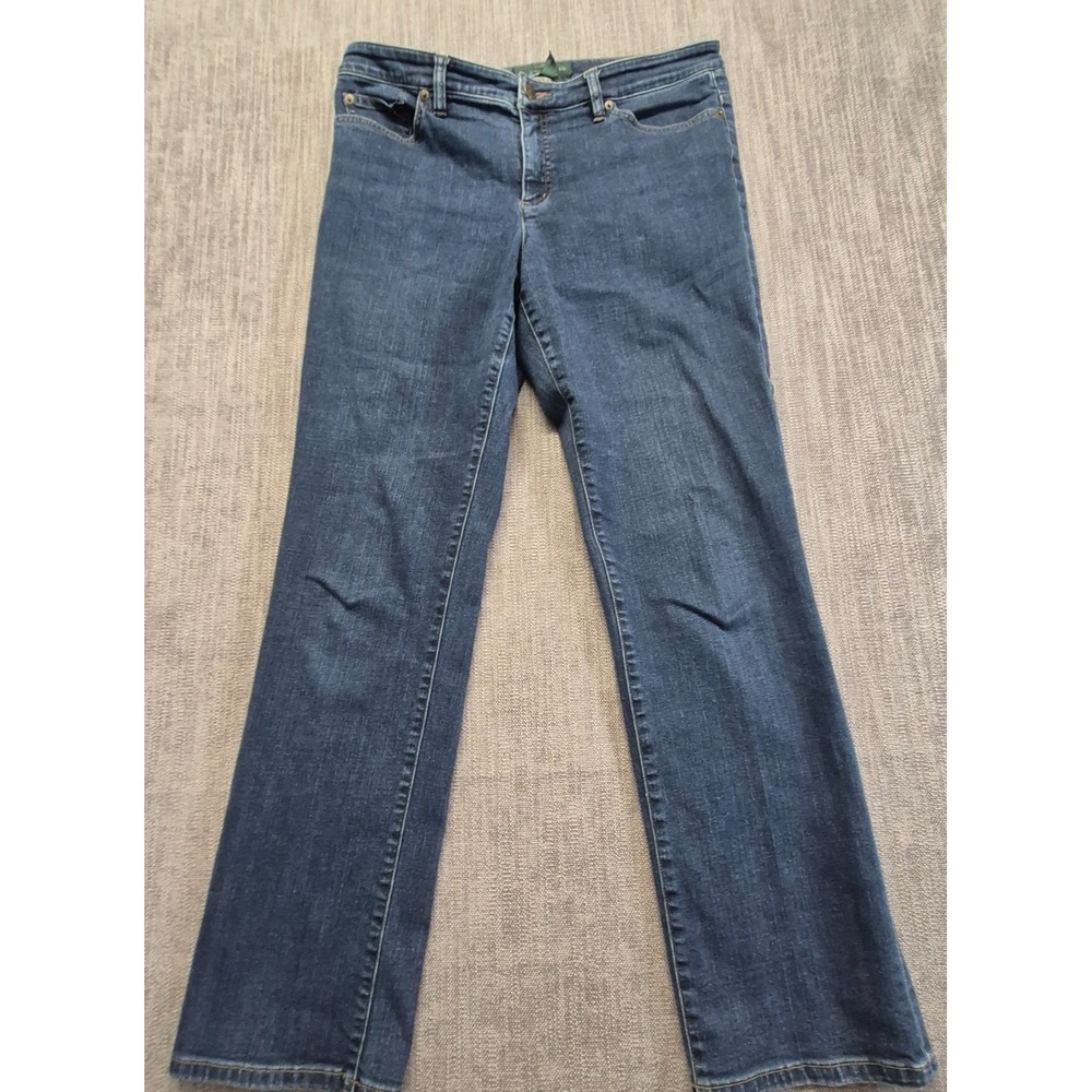 Vintage Lauren Jeans Co Ralph Lauren Women's 12 Straight Leg denim Blue Jeans